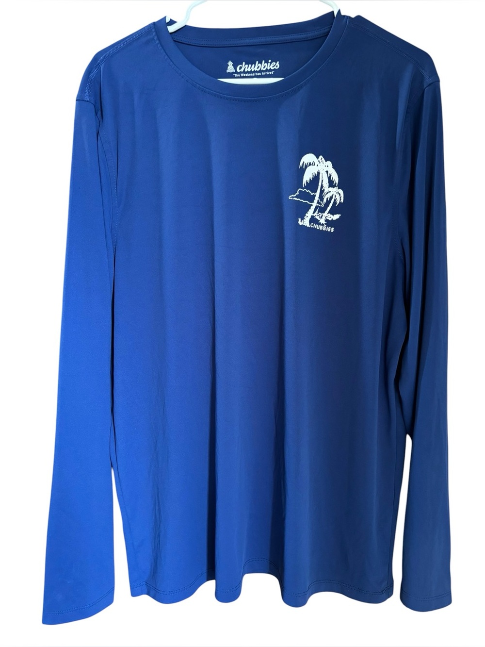 Chubbies Men's Blue Long Sleeve "The Weekend Has Arrived" Shirt Size Large
